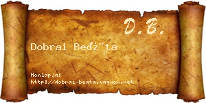 Dobrai Beáta névjegykártya